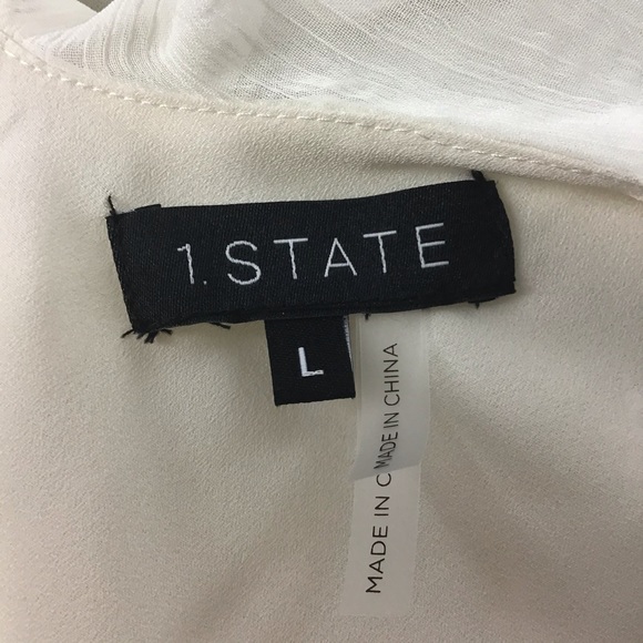 1.State | Ruffle One Shoulder Embroidered Top - Picture 6 of 8